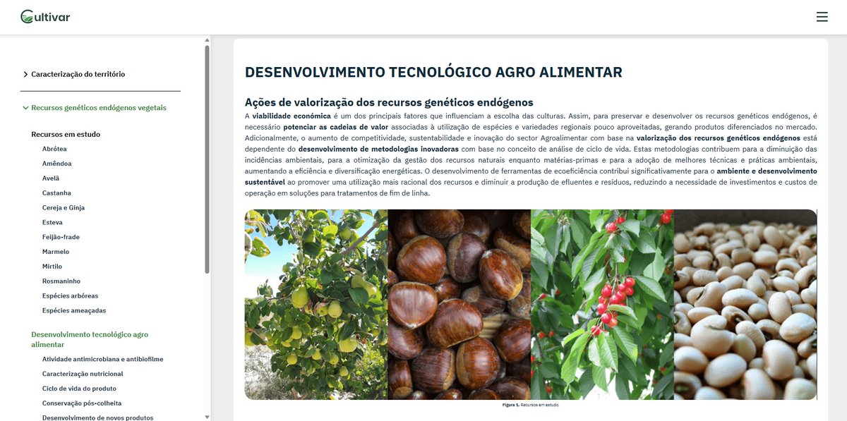Já conhecem a Plataforma CULTIVAR!?

Desenvolvida pelo Laboratório de Informática e Sistemas do <a href="/IPNunes/">IPN</a>, esta plataforma agrega os resultados obtidos durante o programa integrado em IC&amp;DT CULTIVAR.

Acedam aqui: icultivar.pt/plataforma/ explorem e deem-nos o vosso feedback.