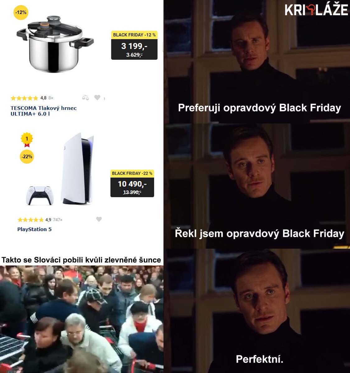 kriplaze's tweet photo. Som to len ja, alebo nie je Black Friday Black Friday ak s tým nie je spojené násilie, krv a nejaká tá nešťastná smrť? #kripláže #blackfriday #blackfridayslevy #slevy #ceskarepublika #slovensko https://t.co/3uov39AevT