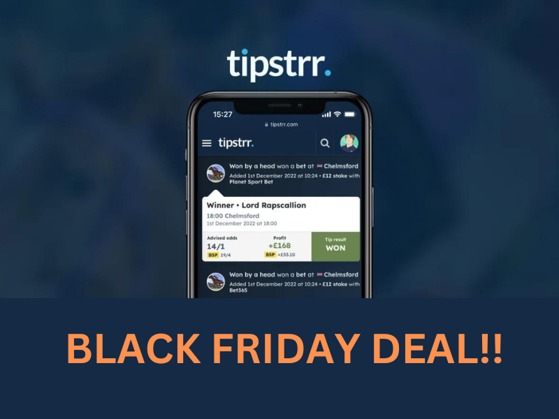 ALL TIPSTERS ARE FREE FOR 1 MONTH WITH TIPSTRR FOR BLACK FRIDAY!

ACCESS NOW>> tipstrr.com/?via=bfridayti…

ENDS TODAY!! TRY SOME FO THE EBST TIPSTERS IN SPORT FOR FREE THIS BLACK FRIDAY

#horseracingtips #footballtips #tennis #football #horseracing #betting #tipster #freetips