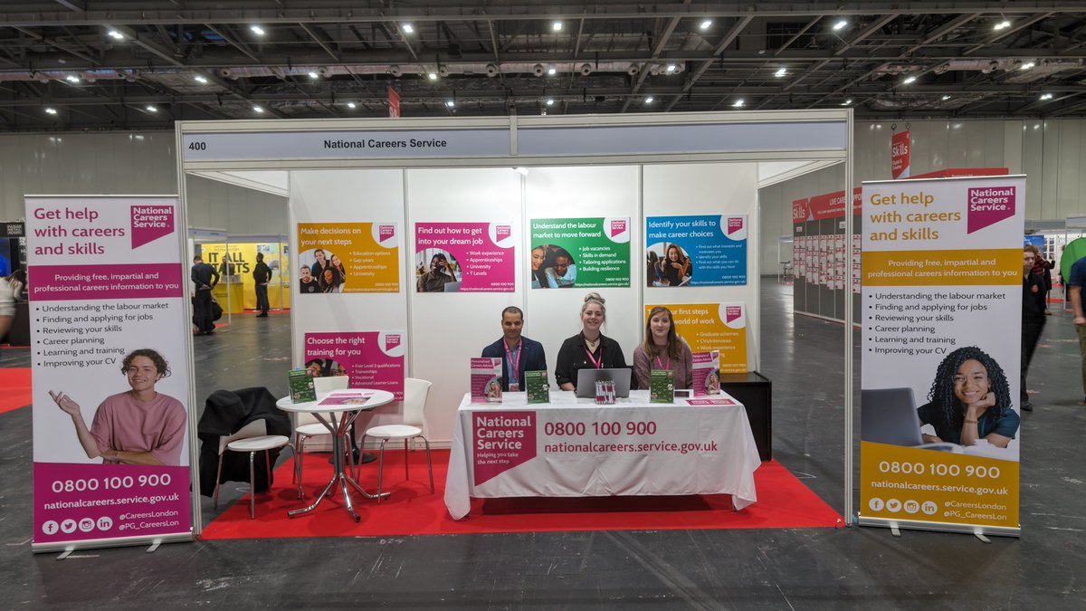 We're here at @SkillsLondon today and tomorrow at the @ExCeL! 

Come along to speak to the @NationalCareers team at Stand 400! 

#SkillsLondon #AFutureThatWorks #AskNationalCareers