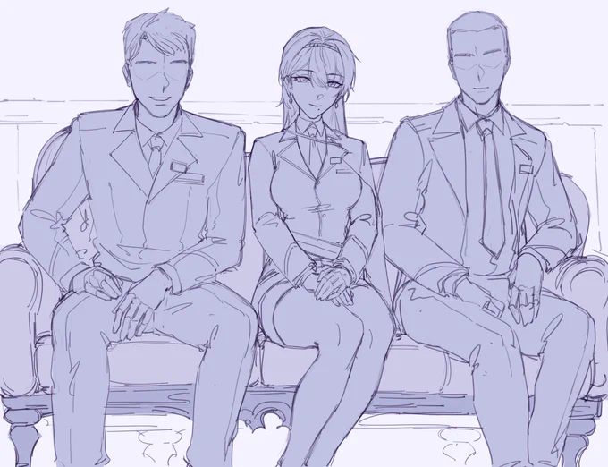 Cooldown sketch after work.  Photo with ms. prime minister 