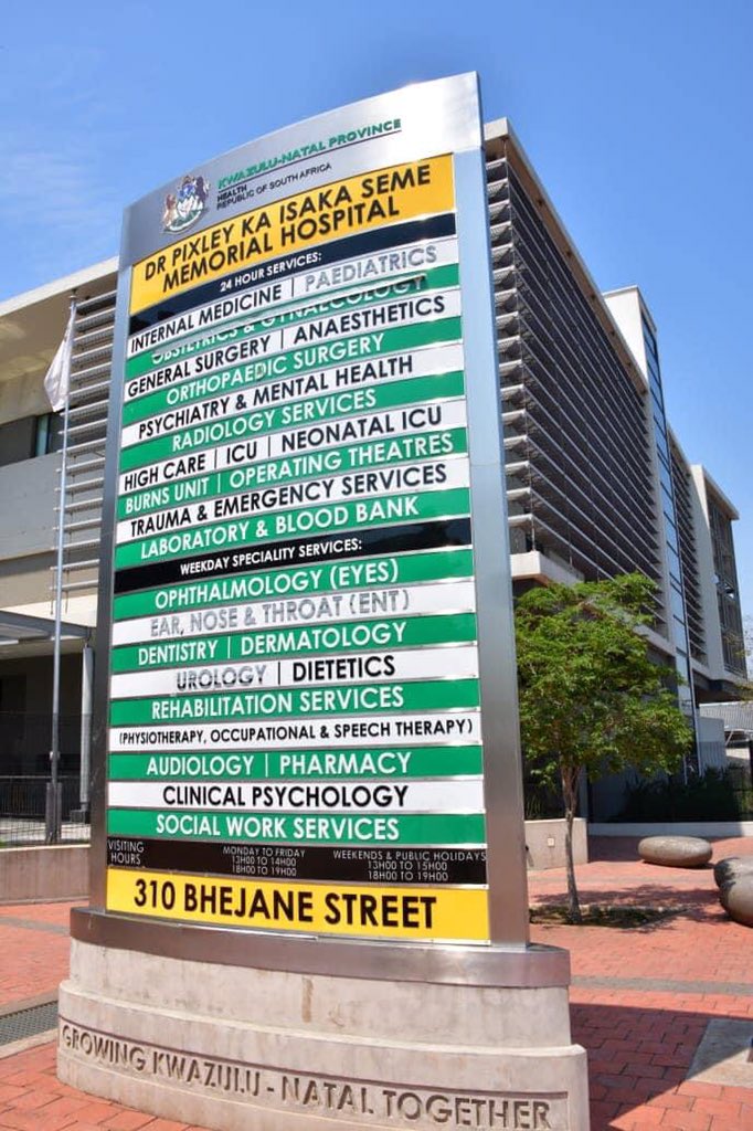 kznhealth's tweet image. The Dr Pixley Ka-Isaka  Seme Memorial Hospital built in the KwaMashu township in Durban  #AccessToHealth #RoadToNHI #LeavingNoOneBehind