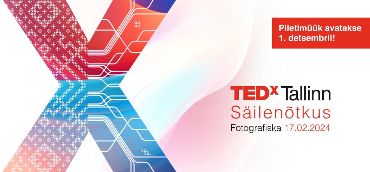 tedxtallinn's tweet photo. SAVE THE DATE! Kaua oodatud hetk on viimaks käes - TEDxTallinn 2024: Säilenõtkus piletimüük algab JUBA järgmisel reedel, 01. detsembril 2023!

PS! Pileteid on väga piiratud koguses, seega tasub end varakult valmis panna!

#tedx #tedxtallinn https://t.co/0jHHouGSv5