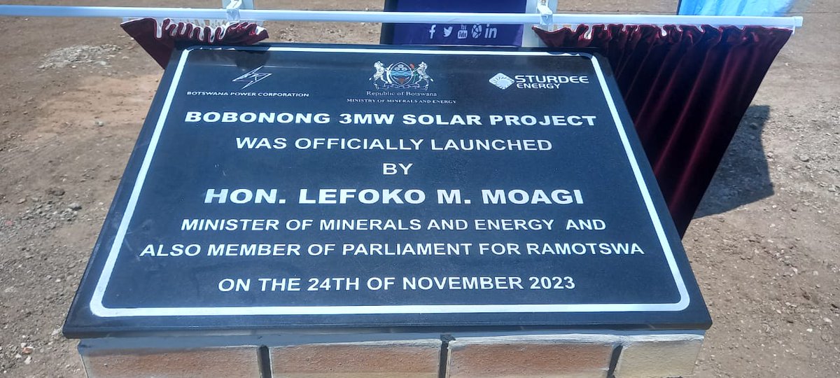 The Bobonong Solar Park has officially been unveiled.

Thank you to all of our stakeholders that have been involved in this process and have driven this project forward.

#sturdeeenergy #renewableenergy #bostwana #botswanapowercorporation #pula