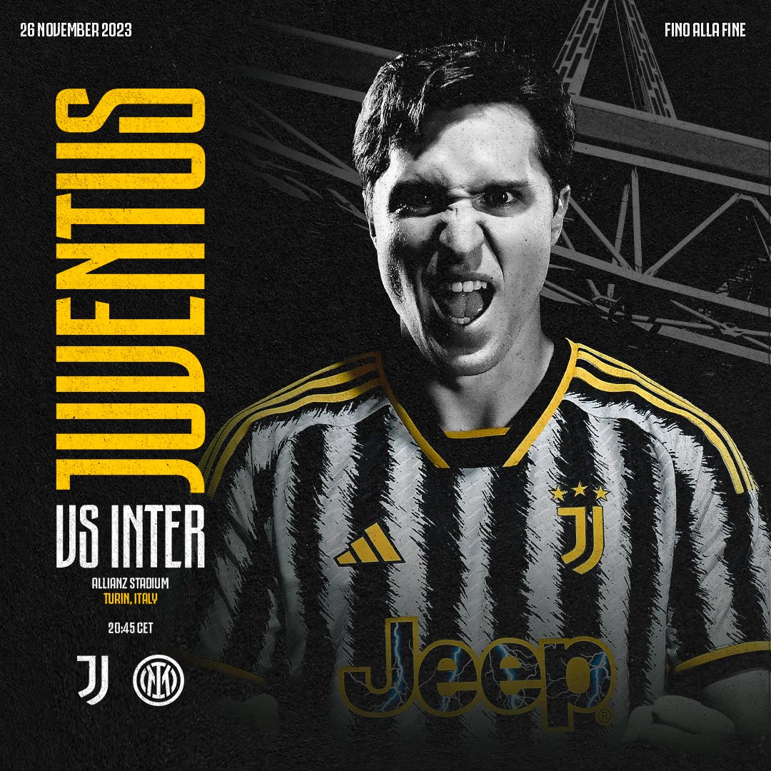⚔️ 𝗗𝗲𝗿𝗯𝘆 𝗱'𝗜𝘁𝗮𝗹𝗶𝗮
🇮🇹 <a href="/SerieA/">Lega Serie A</a> 
🆚 <a href="/Inter/">Inter ⭐⭐</a>
🏟️ Allianz Stadium
⏰ 20:45 CEST
📲 #JuveInter