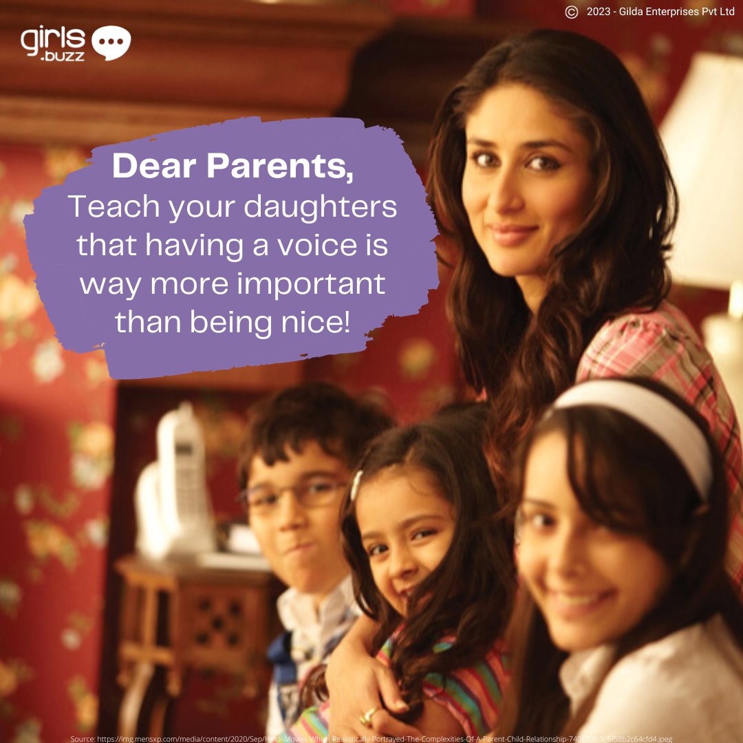 GirlsBuzzIndia's tweet photo. Let's break this cycle of gender bias that has been prevalent in society for so long by instilling in our daughters the confidence to voice up what they truly believe and feel.

#girlsbuzzindia #womenempowerment #feminism #daughters #raisingvoice https://t.co/pOKC5eXI13