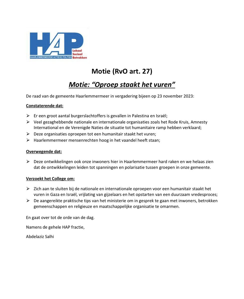 HAP Haarlemmermeer tweet media