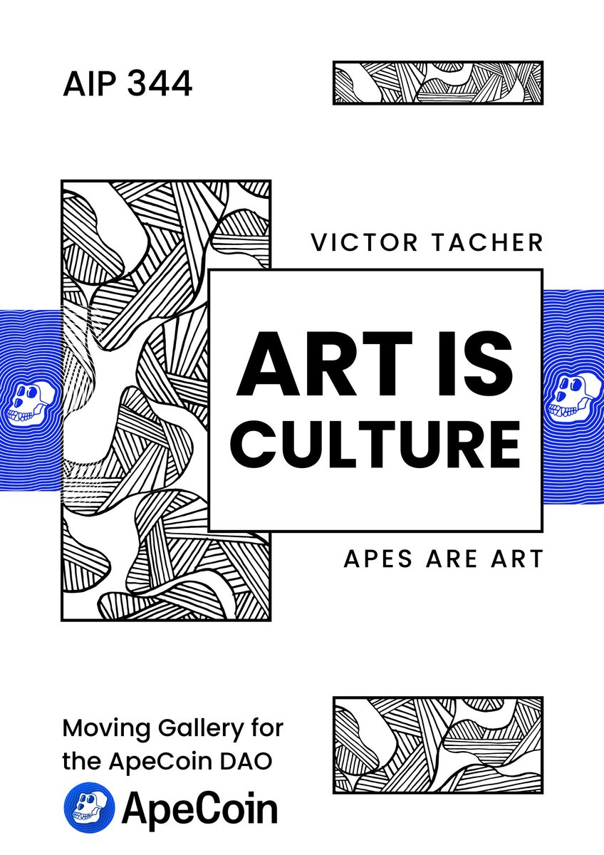 WebMoss's tweet photo. Apes are Art, Art is Culture
AIP-344 titled "Moving gallery for the DAO" by @VictorTacher takes this one step further with his amazing Ape art sculptures. Let's dive in 🤿
#ApeCoinAIPVisual https://t.co/N0nSnxvLnZ