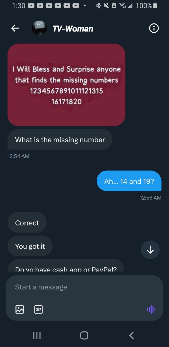 NuvemasGreatest's tweet photo. 🖤  Welp, can't believe I have to make this kind of post at almost 2 in the fucking morning but here we are.

Everyone, please watch out for this account @/DafuFrom. Right after I followed them back they jumped into my DMs and tried to hook me into a classic PayPal/CashApp scam - https://t.co/XMKO2Ig4VJ