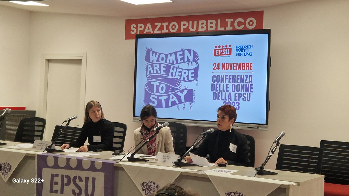 fpcgil_internaz's tweet image. Al via la conferenza @EPSUnions delle donne con l'intervento di @ghiglione_lara #siamoquiperrrstare 
#womenareheretostay 
#25novembre 
#stopallaviolenzasulledonne