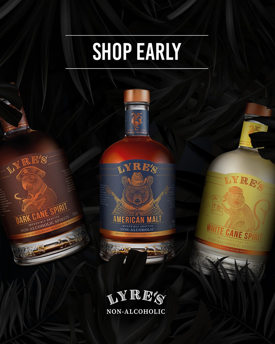 Huzzah! Our biggest Black Friday Sale event ever is here. 🖤 Save up to 40% sitewide.  Tally ho! Offers like these shall not linger for long. Head to lyres.co to make it a Lyre’s today! *T&Cs apply. #lyresspiritco #makeitalyres #nonalcoholic #cocktails