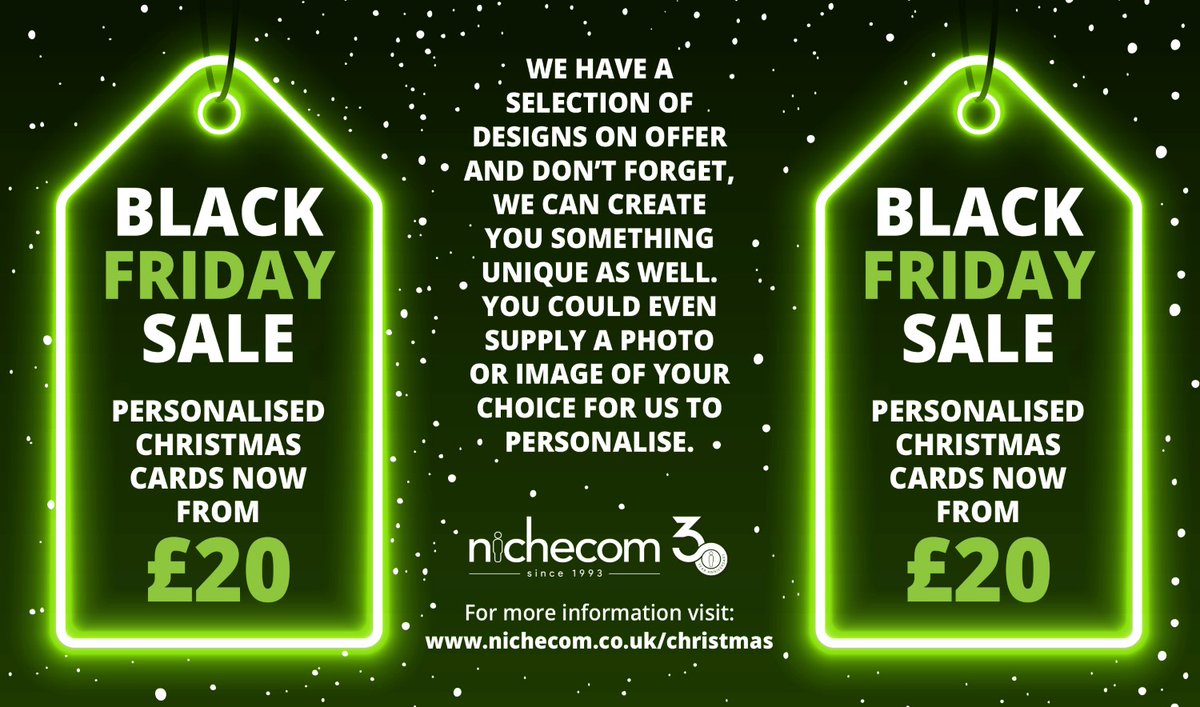 Nichecom's tweet image. Get in quick, and order your cards today! We have discounts on all our Christmas print until 1st December. Packs of cards now start at £20. Visit our Christmas shop today: ow.ly/9scC50QaKE0 

#christmascards #personalisedcards #blackfriday #christmasprint #calendars