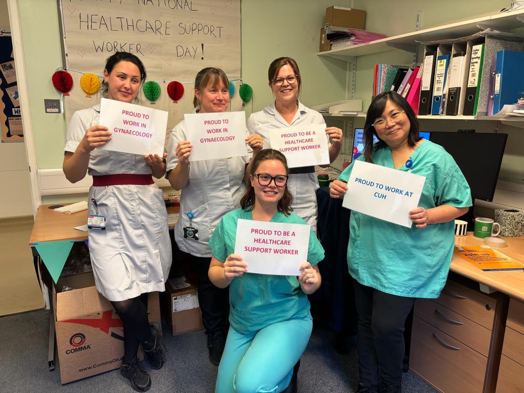 Celebrating Healthcare Support Worker day yesterday with our amazing gynae team! <a href="/rosiehospital/">The Rosie Hospital</a>
