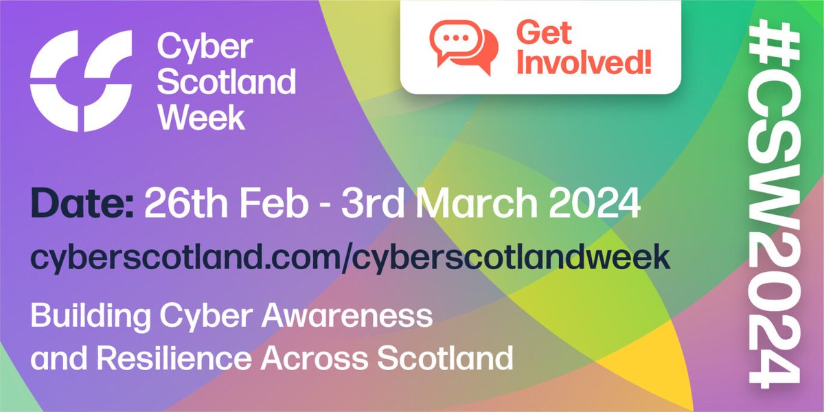 @CyberResScot Week brings together people and organisations across #Scotland with a shared goal: To build cyber awareness and resilience. Get involved ➡️cyberscotland.com/cyberscotlandw… #CyberScoland #CSW2024