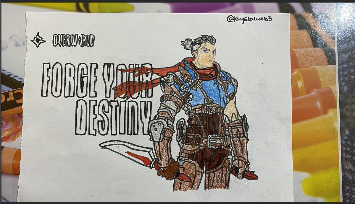 krystalweb3's tweet photo. @HeyJeremyHorn @OverworldWORTHY @OverworldPlay #BeWorthy #OVERWORLD
One of the projects im extremely bullish on. Decided to hand draw their art. 
Hope you guys like it🫶 https://t.co/oQxSDAJtbY