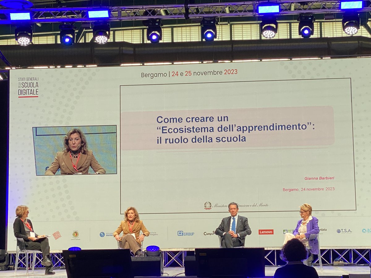 imparadigitale's tweet photo. Piano Nazionale Scuola Digitale: a che punto siamo? Lo vediamo con #GiannaBarbieri del @MIsocialTW agli #StatiGeneraliScuolaDigitale: sono incrementate le soluzioni didattiche tramite il digitale, progressivamente il cambiemento deve espandersi a tutti i livelli del sistema. https://t.co/tZM0iDO6es