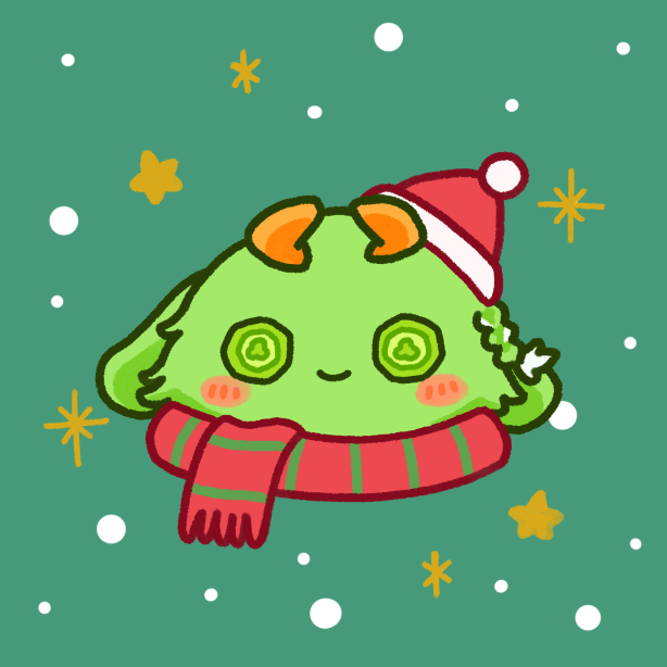 oshiosann's tweet photo. 🎄クリスマスファションアート🎄

@NaPlus_v4 のたけぞーくんです🍄
黄緑だからクリスマス似合いますね👀🎅
リクエストありがとうございました👏
#AxieInfinity https://t.co/luc5QzARZf