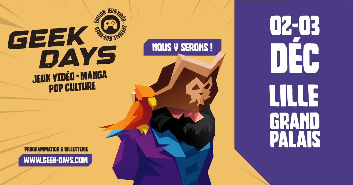 Nous y serons ! 🤩🕹️

Ravis d'être invités à la nouvelle édition des <a href="/GeekDaysShow/">Geek Days</a> le 2 et 3 décembre !

Deux jours pour plonger les visiteurs dans l'univers d'Archipel 🦜

On a hâte !

📅 Le 2 et 3 décembre
📍 Lille Grand Palais

#geekdays #lille #education #jeuxvideo