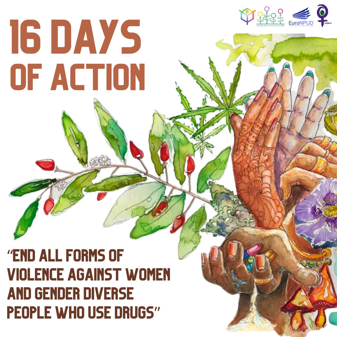 The Women and Harm Reduction International Network (WHRIN), with campaign partners YouthRISE, EuroNPUD and EWNA call for an end to all forms of violence against women and gender diverse people who use drugs. 🌈🤓

Check the complete press release, link in bio! 📍