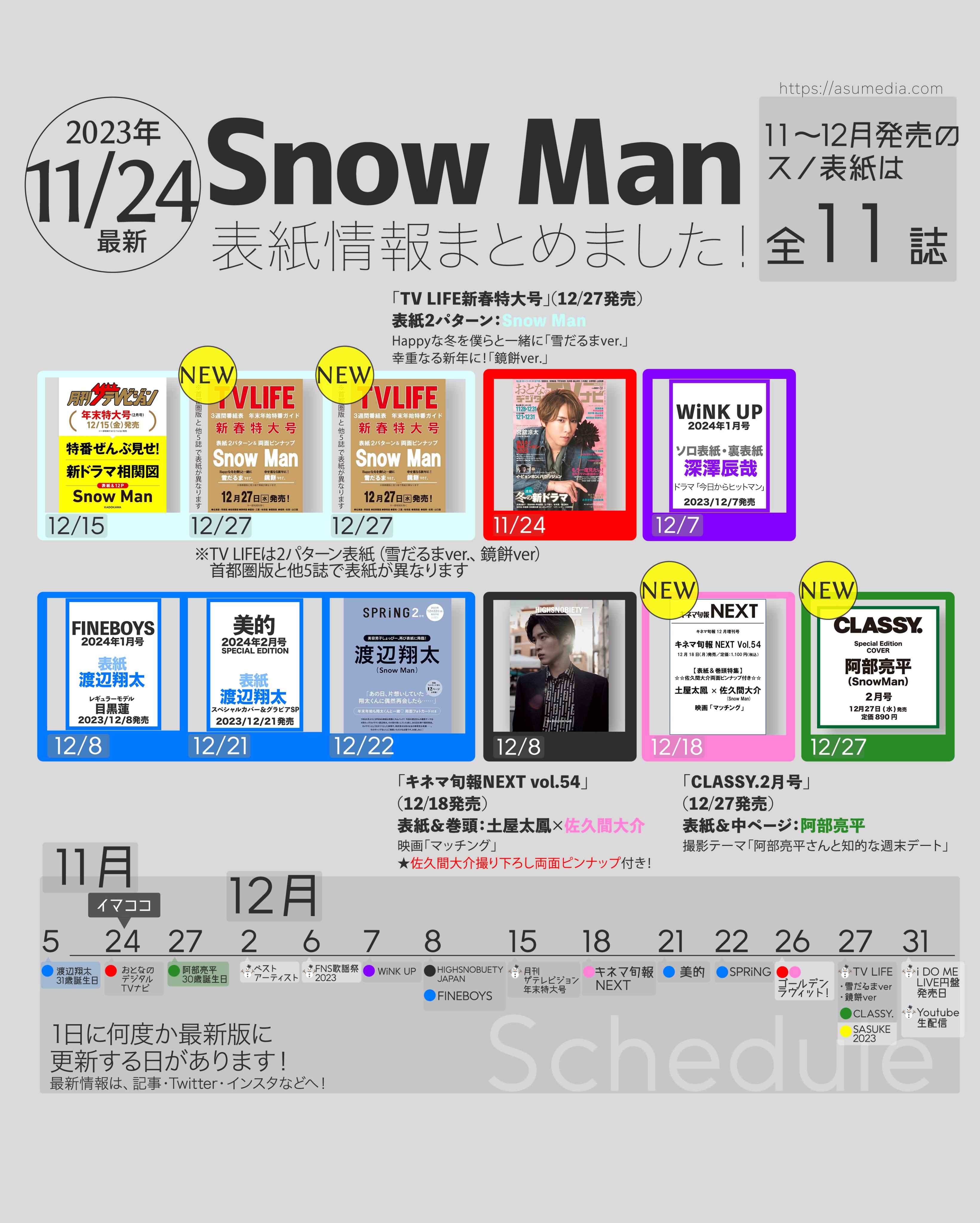 スノ情報⛄asuMedia｜Snow Man最新情報をお届け！ (@asu_media) / X