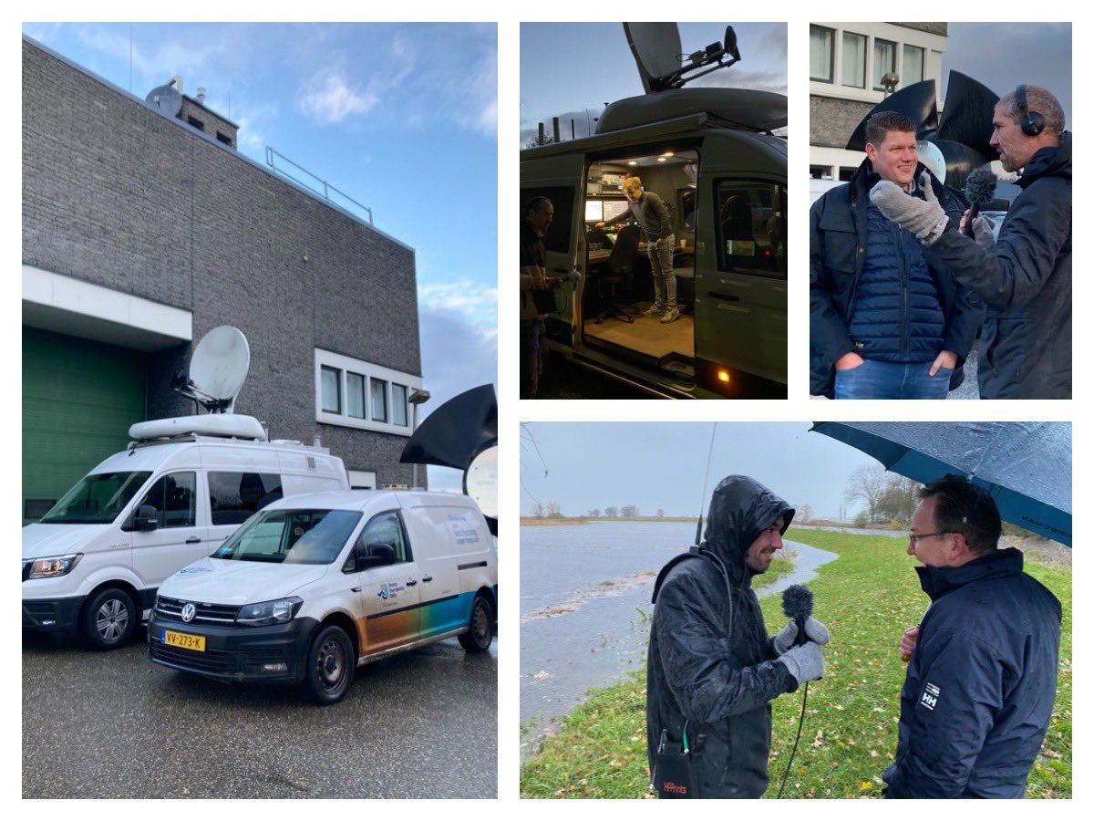Vanochtend toelichting gegeven over de situatie buiten op locatie bij #Zedemuden, samen met collega <a href="/SanderHabing/">Sander</a>. Deze dagen komt veel bij elkaar: veel #regenwater in het systeem, vollopende #Vecht, hogere standen #IJssel, en  stormopzet door Noord-Wester vanuit het IJsselmeer.