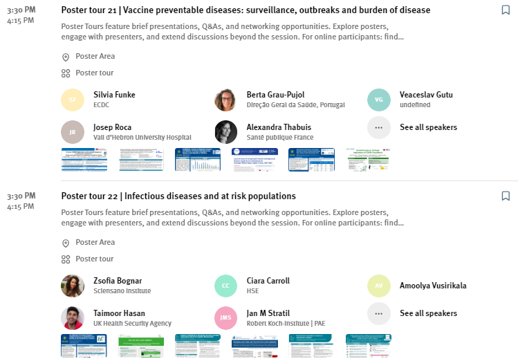 ESCAIDE's tweet image. EIGHT poster tours starting now at #ESCAIDE2023!
LOTS of topics to choose/listen to!

You can follow them #LIVE too on the conference app!
(or in person in #Barcelona!)

#ESCAIDE