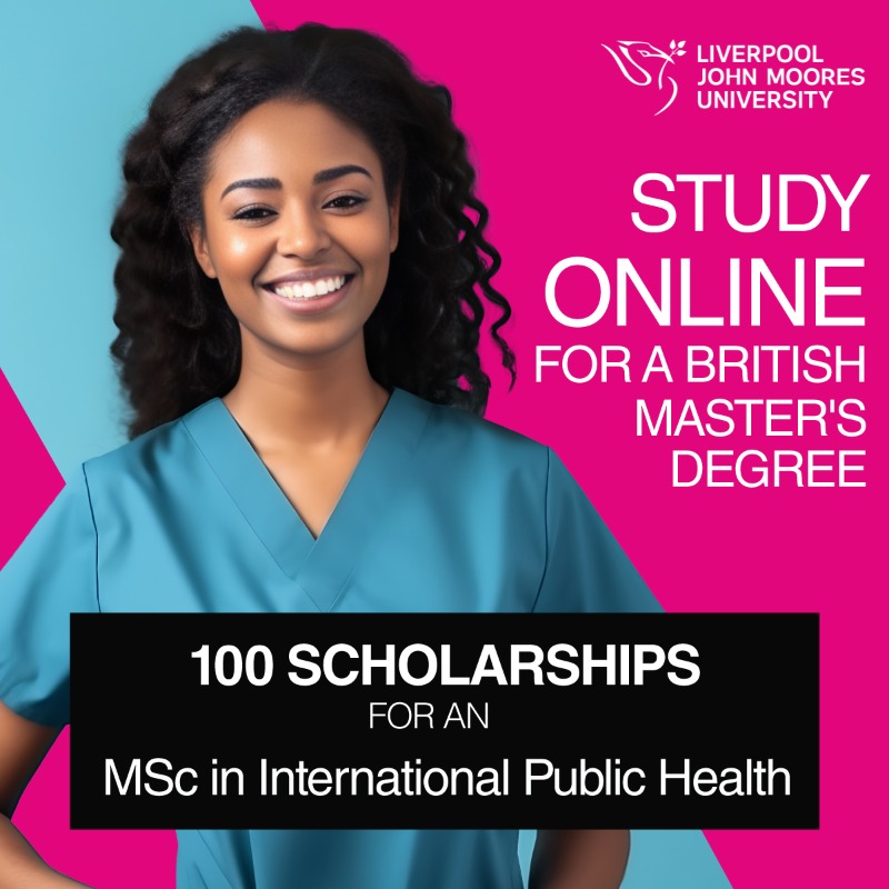 UNICAForg's tweet photo. Pursue a British MSc International Public Health degree from Liverpool John Moores University. 100 Scholarships available.