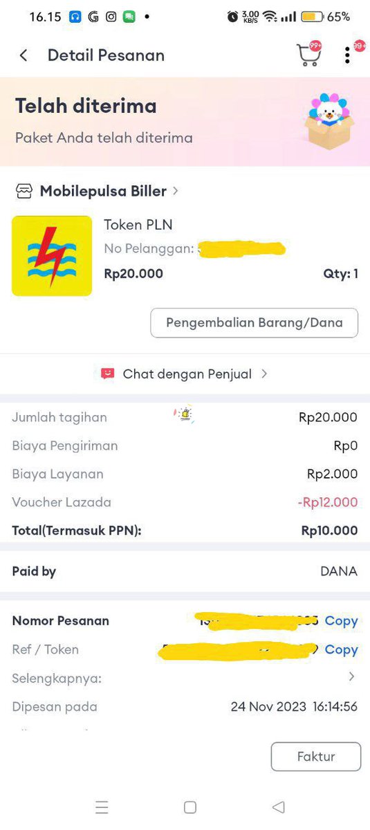 discountfess's tweet photo. Yang hobi nanya promo token mana, promo token pls, pake voucher lazlike bisa. 😍 Lumayan banget ya buat anak kos apalagi kalo dicombo payment dana terus dapet vouchernya 20k!  Pamer ✨ https://t.co/GCwSq4s8cz