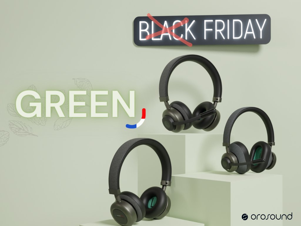 Make this Friday greener together! 🍃

We prioritize the repairability and sustainability of our headsets  

Our interchangeable cushions can be replaced, just like the mic boom, charging cable, and carrying pouch.

Soon, you will discover the Orosound headset's lifecycle ! 🌱🎧