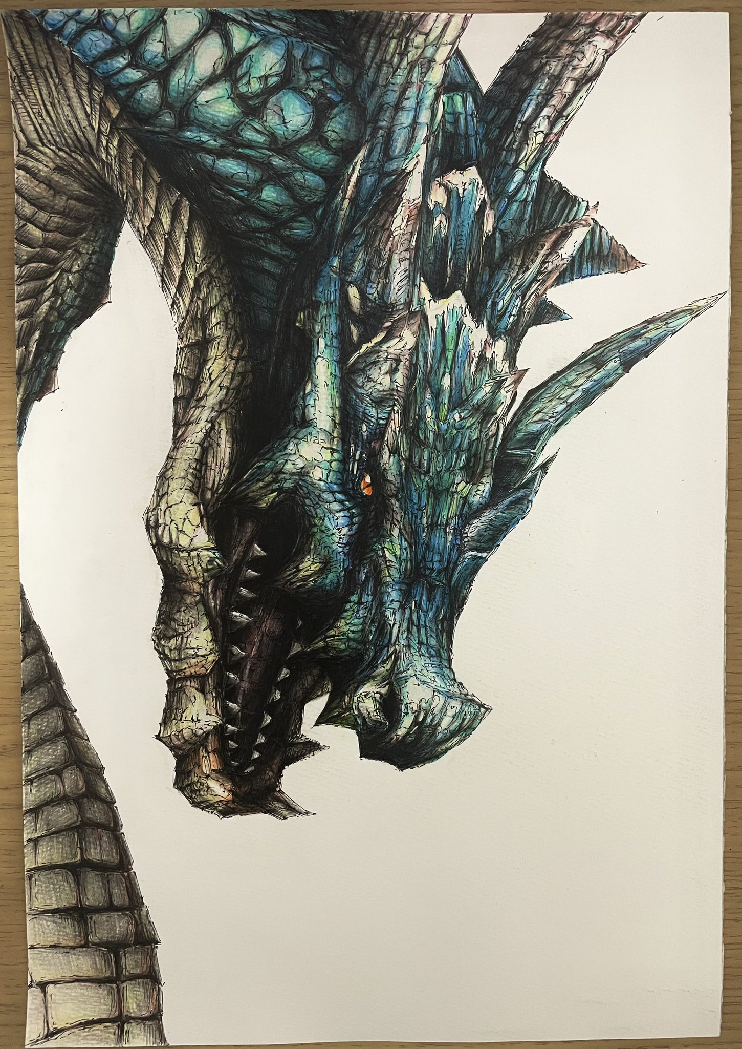 モンスターハンターライズラギアクルス　バルファルク　 油絵 ヌツキ on X: 