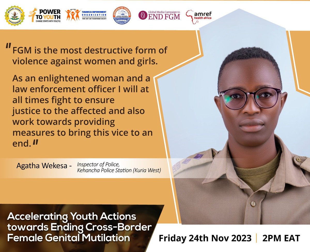 Jean11440280's tweet photo. Ahead of the 16days of activism against GBV;Let's end Fgm! Fgm is retrogressive it's been overcome by events
#Power2Youth
#TunawezaEmpowerment
#AmrefKenya https://t.co/BL5p1YTCpr