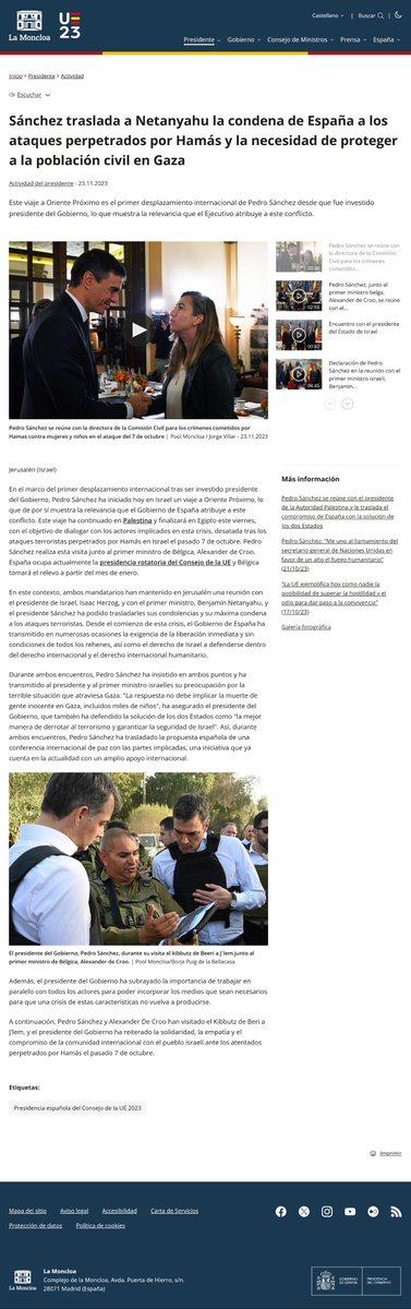 Viejo_Topo's tweet photo. El diario israelí #Hareetz: 
"Los perros se comen los cadáveres", Gaza está "al borde de una #catástrofe médica", y diplomáticos europeos y la #UNRWA advierten que en el sur de la Franja de Gaza se dan los primeros indicios de brotes de enfermedades gastrointestinales y dermatológicas.
Mientras tanto @sanchezcastejon pide proteger a la población de #Gaza pero, sobre todo, muestra solidaridad con el criminal régimen de #Israel: