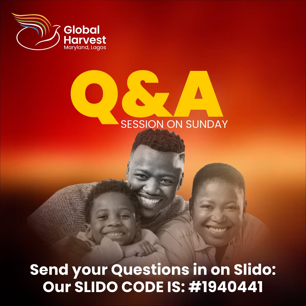 Still on the matter of Love, Family and Relationahips 🥰😉

This is happening on Sunday 26th November, 2023 by 9am and you don't want to miss it for anything!

Come with your questions or you can drop the questions on Slido, the code is 1940441.

#GHCMarylandLagos
#Marriage
#Love