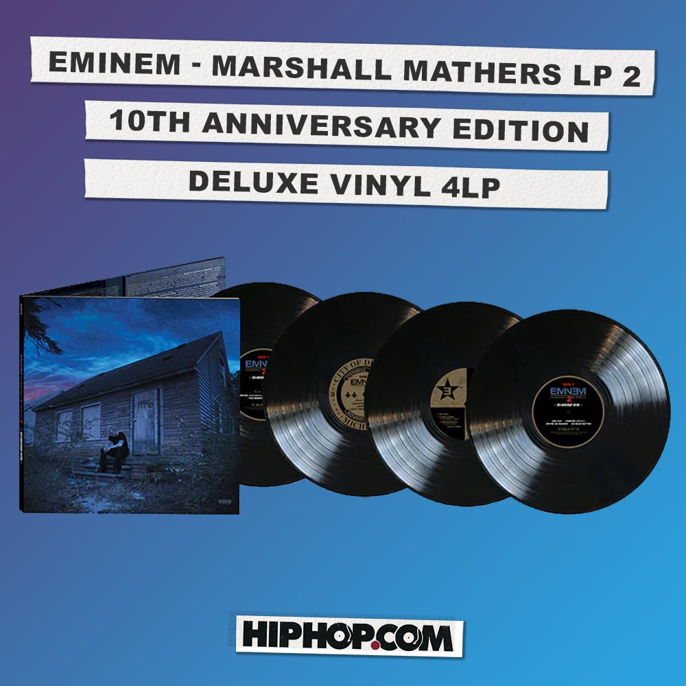 JUST LANDED! Eminem - Marshall Mathers LP 2 (10th Anniversary Edition):  Deluxe 4LP The 8th studio album by Grammy Award-winning rapper Eminem.  Featuring executive production by Dr. Dre and Rick Rubin the, image size:1000x1000
