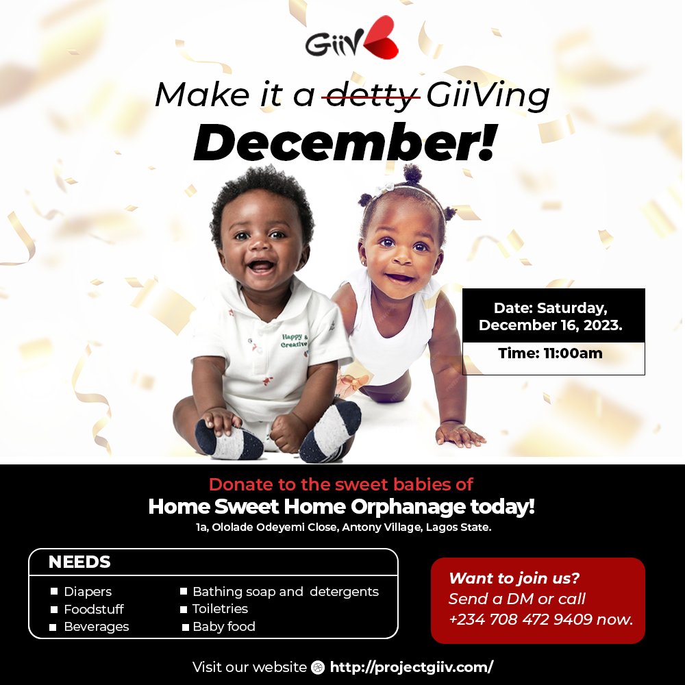 projectgiiv's tweet image. Spread joy with us, this December!

We can't wait to receive your donations for these lovely children.