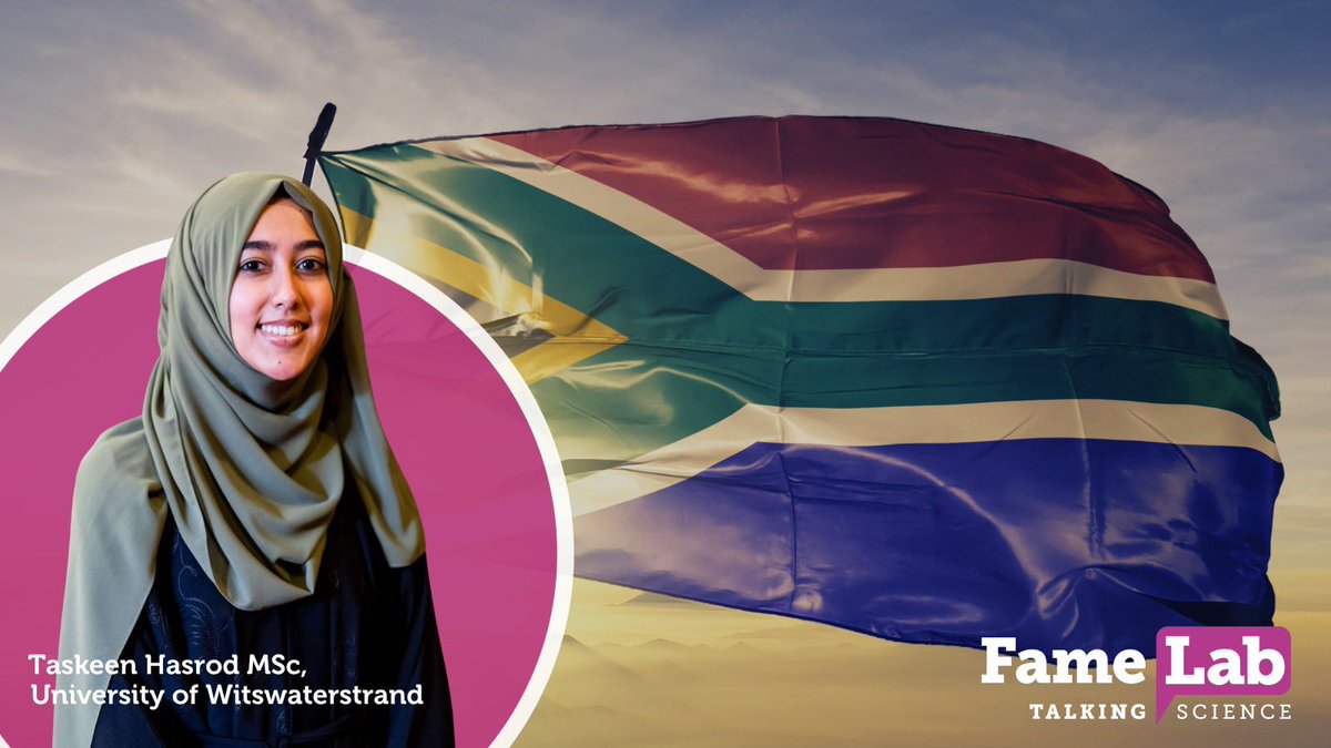 JiveMediaAfrica's tweet photo. FameLab International is kicking off and SA representative, Taskeen Hasrod from Wits University is all set to share her science with the world! Join us in cheering for her. #FameLab #FameLabSA #ResearchEngagement #ScienceExcellence #KeepJiving #SouthAfricaRepresents🌟 https://t.co/RBneosKcD5