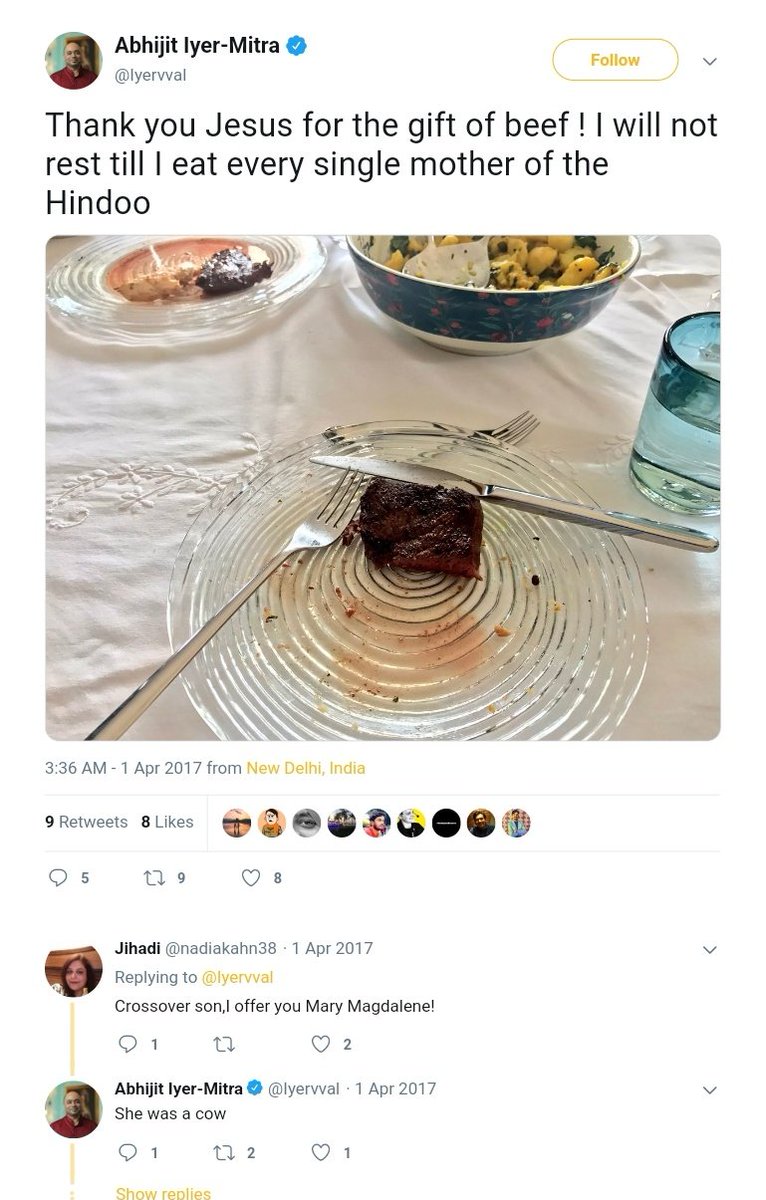 zoo_bear's tweet image. They hate Ranbir Kapoor for he loved Beef. But they also love a Brahmin who loves Beef while mocking Hindus. They are ok with their loved ones eating beef. Beef isn&apos;t the problem here. You see.