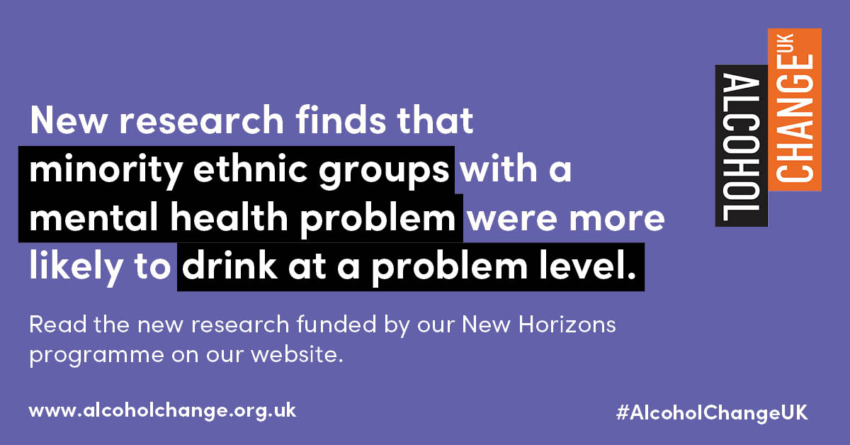 Our #NewHorizons flagship programme launched earlier this month releasing new research. It has long been known that mental health and alcohol are co-occurring conditions.