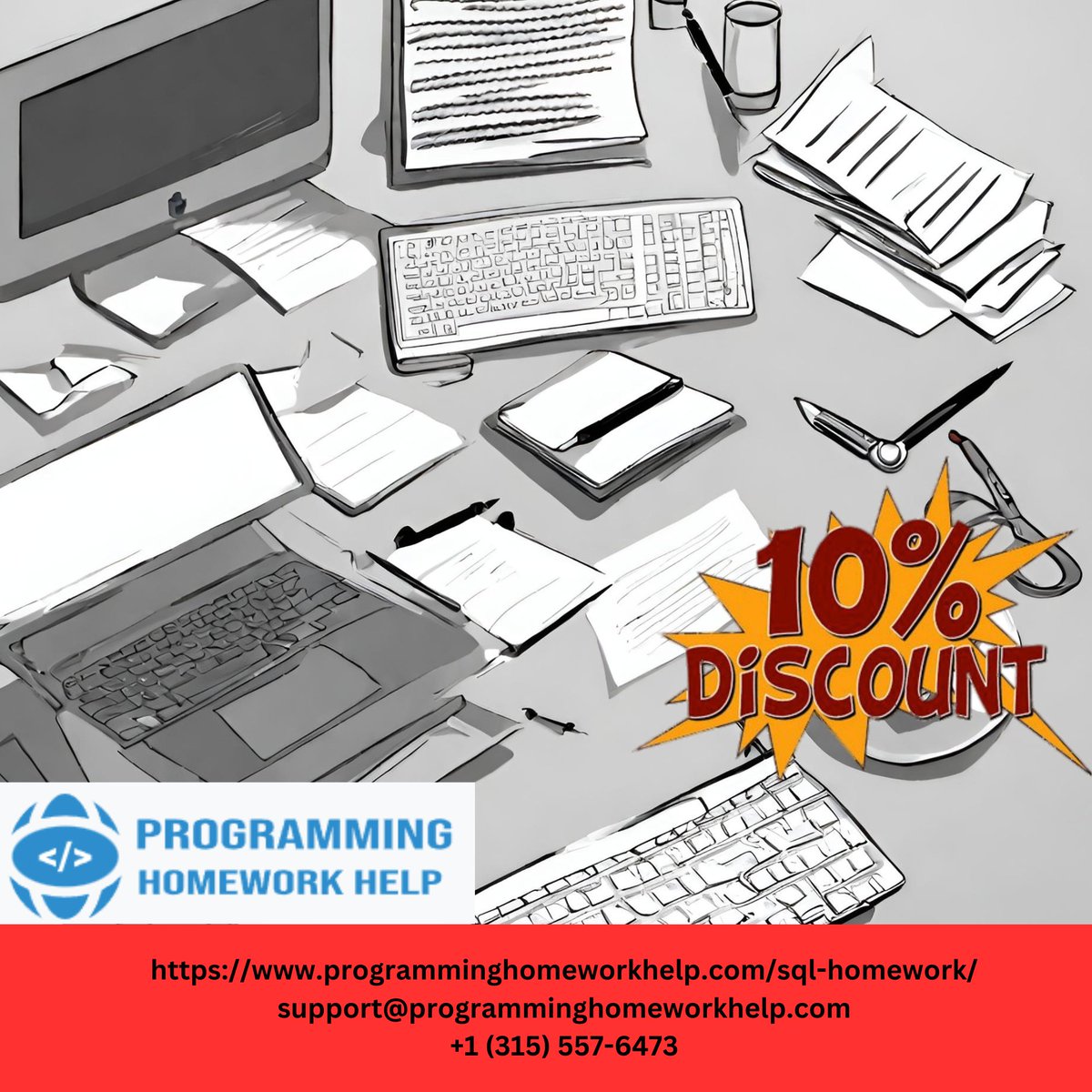 Elevate your SQL skills with ProgrammingHomeworkHelp.com! 💻 Need help with sql assignment? We've got your back! Avail our expert assistance and unlock a 10% discount today. Use code SQL10. Let's code your success story together! 📊 #ProgrammingHelp #SQLAssignment #CodingSuccess