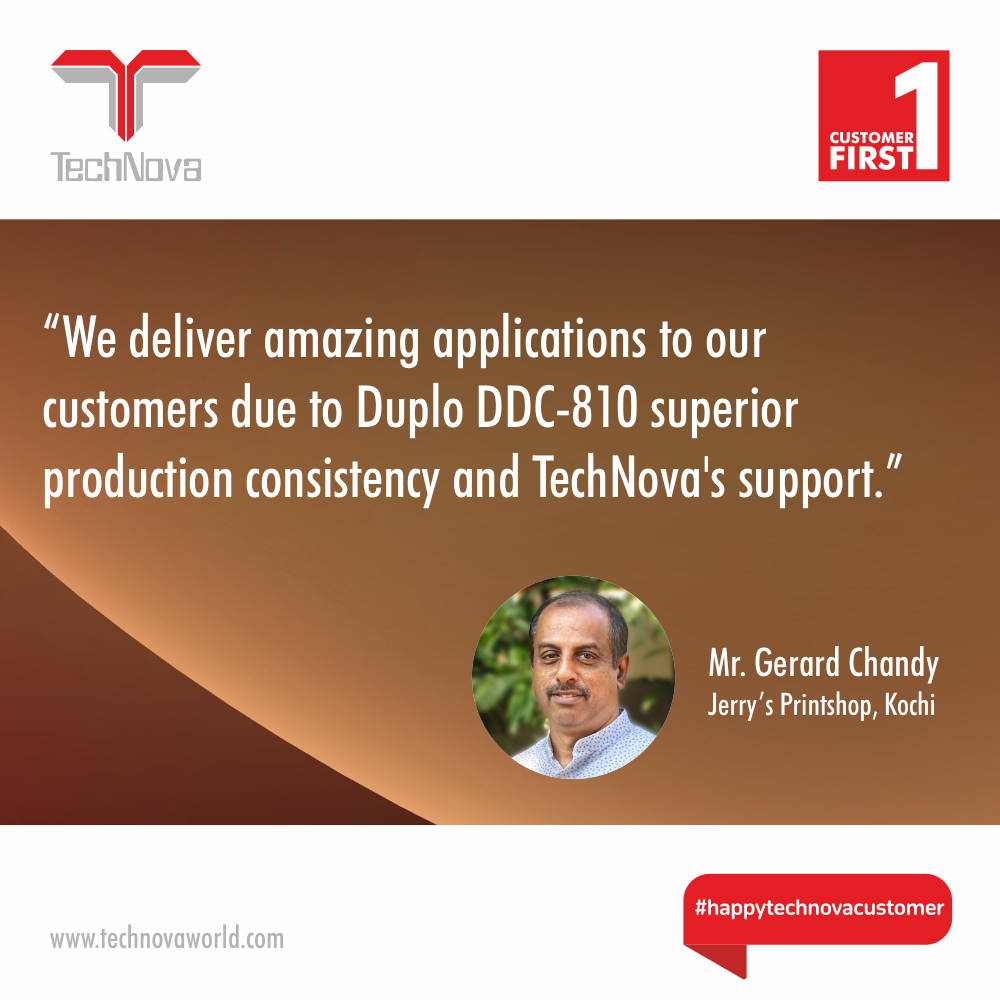 TechNovaWorld's tweet photo. #TechNova #CustomerFirst #HappyTechNovaCustomers #HappyCustomers #Duplo #DDC810 #digitalprinting #UVcoating #packaging https://t.co/QSekipNcmr