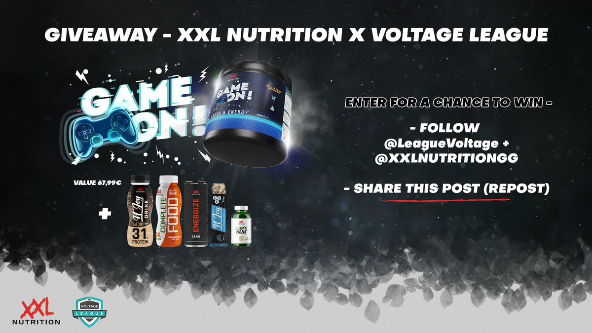 Voltage League (@leaguevoltage) on Twitter photo Giveaway time👀👀
to make change:
-Follow <a href="/XXLNUTRITIONGG/">XXL Nutrition Gaming</a>
-Follow @LeagueVoltage
-Repost this
➕to create a extra change to win @ 2 people
Value: Gaming Stack, €67,99
📎 tidd.ly/3MZFKwW Giveaway time👀👀
to make change:
-Follow <a href="/XXLNUTRITIONGG/">XXL Nutrition Gaming</a>
-Follow @LeagueVoltage
-Repost this
➕to create a extra change to win @ 2 people
Value: Gaming Stack, €67,99
📎 tidd.ly/3MZFKwW