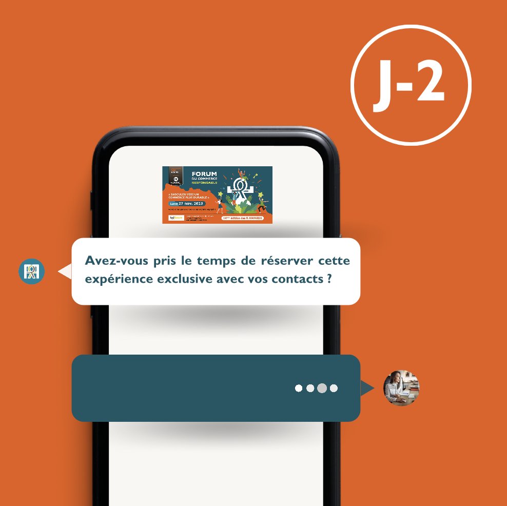 ❗️ J-2❗️ 

❗️Rejoignez le Forum du Commerce Responsable❗️

💥 Avez-vous votre place ? Stimulez la curiosité, inscrivez-vous : lnkd.in/dTwyn3Qt

🌐 Tissez des liens, élargissez vos connaissances, partagez vos idées.

🚀 Inscrivez-vous maintenant : lnkd.in/dTwyn3Qt