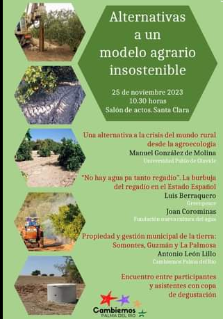 El coordinador territorial de Greenpeace en Andalucía <a href="/luisberraquero/">Luis Berraquero</a> estará mañana sábado en las jornadas organizadas por Cambiemos Palma del Río, presentando el informe "La burbuja del regadío en el estado Español" 
es.greenpeace.org/es/en-profundi…