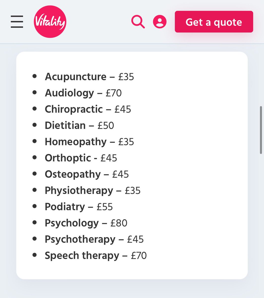 lizbayleyphysio's tweet photo. All PMI is the same and it stops me from taking these patients time after time.
Physiotherapy is paid the same as acupuncture and homeopathy…
Fantastic. https://t.co/bcUJDHVADr