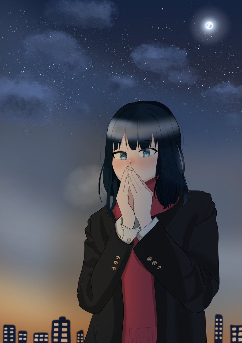 「寒いなぁ…早く家帰ろ…」

#イラスト #illustration  #冬