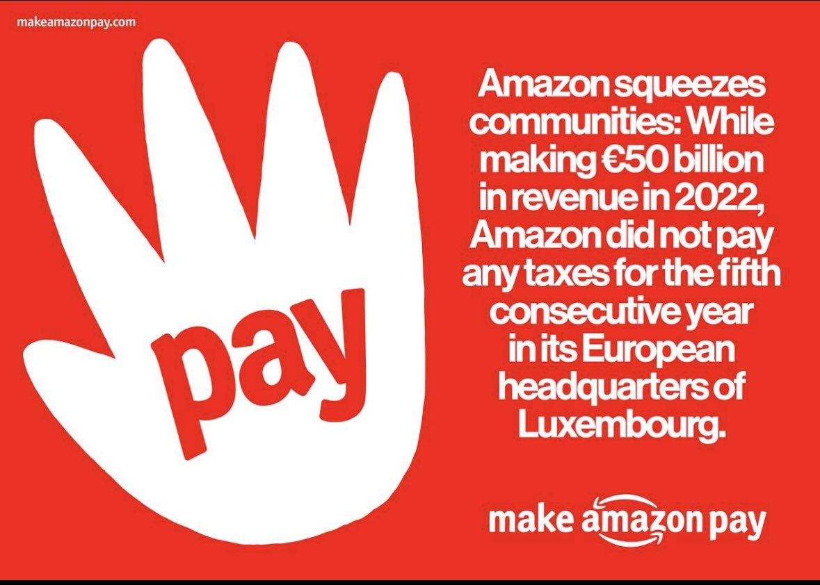 carlosurriza's tweet image. Amazon representa muy bien los problemas de esta economía del siglo XXI: mientras tiene increíbles beneficios, no paga lo suficiente a sus trabajadores, no paga impuestos con diferentes tretas y sigue contaminando. Hoy sus trabajadores protestan en todo el mundo #MakeAmazonPay