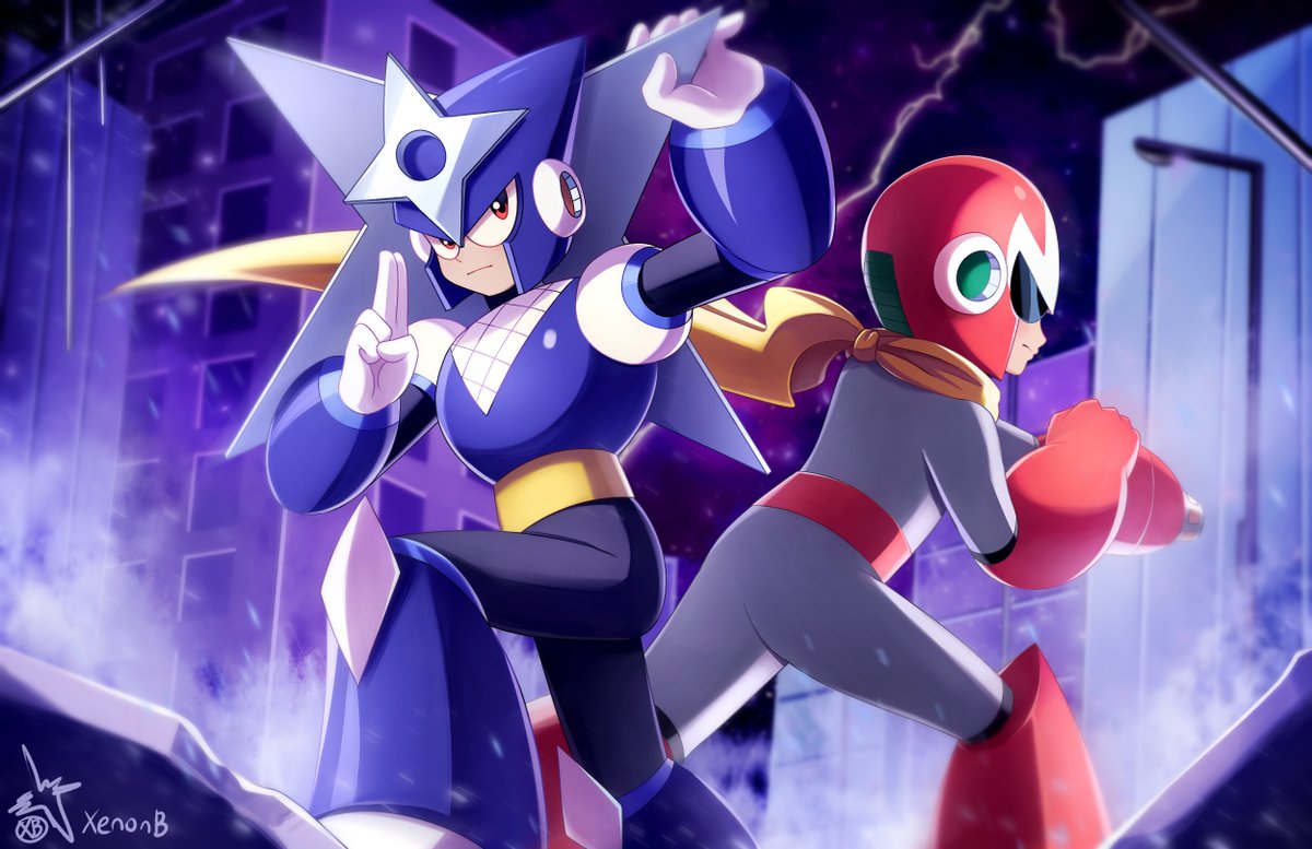 _XenonB_'s tweet photo. Shadow Man and Proto Man https://t.co/5rd4GdCSbH
