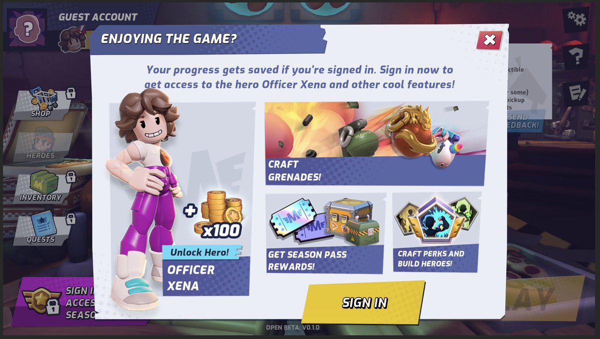 PlayMightyHero's tweet photo. 📣  Calling NEW recruits! Starting today, unlock Officer Xena and 100 Coins after your FIRST match.

PS. Tell your frens - leaderboards are back. 🤫 https://t.co/5FIjGtHMzx