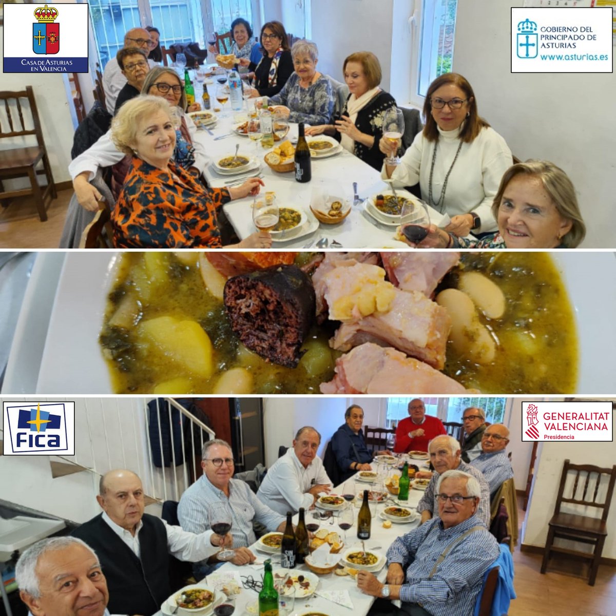 El domingo 19 de noviembre, como corresponde a estas fechas, los socios de la Casa de Asturias en Valencia dimos buena cuenta de un delicioso pote asturiano. 
¡Qué buenas son las Jornadas Gastronómicas, que nos reunen en torno a la mesa con tan buenos platos tradicionales! 😋