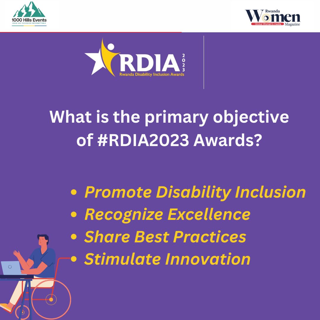 1000HillsEvents's tweet image. These awards are meant to raise awareness about the importance of disability inclusion in the private sector and incentivize organizations to actively promote disability inclusion.

#Inclusion #RwOt